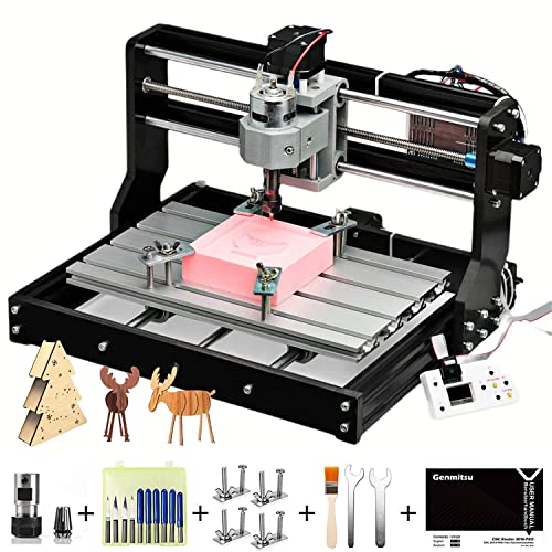 SainSmart Genmitsu CNC 3018-PRO Router Kit GRBL Control 3 ejes plástico acrílico PCB PVC tallado en madera fresadora, área de trabajo XYZ 300x180x45mm