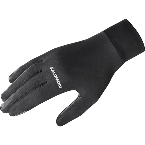 Salomon Cross Warm Guantes Unisex, Practicidad, Calidez y transpirabilidad, Diseño general inteligente, Deep Black, L