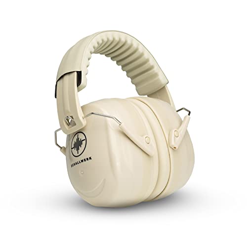 Schallwerk ® Work+ auriculares aislantes ruido – orejeras de tamaño ajustable – amortigua el ruido y protege el oído – ideal en el trabajo – protección auditiva laboral, Unisex adulto, Beige