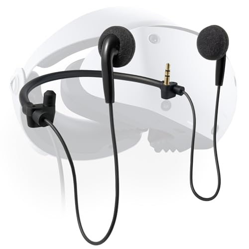 sciuU Auriculares Gaming Compatible con Playstation VR2, Auriculares Tapones para los Oídos Estéreo de Juego de Repuesto Compatible con Sony PS VR 2 Headset