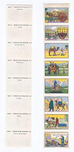 Serie 8 ANIMALES DE TRACCIÓN. Completa. 8 Cromos En Una Tira, Circa 1960. Oferta