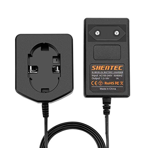 Shentec 1.2V-18V Cargador UC18YG Compatible con Hitachi Ni-MH/Ni-Cd 7.2V 9.6V 12V 14.4V 18V Batería estilo Pod (no para batería de iones de litio)