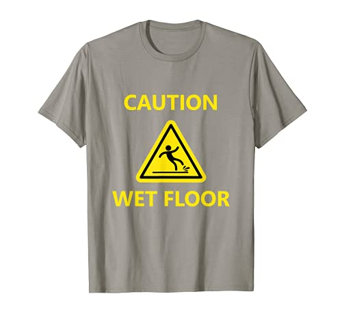 Símbolo de advertencia de la señal del suelo mojado de Camiseta
