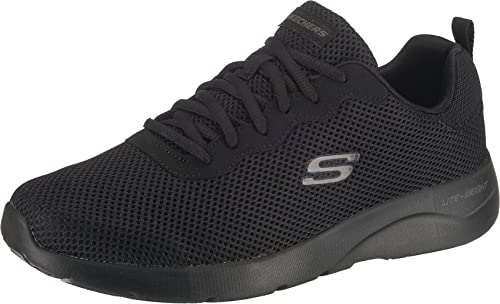 Skechers DYNAMIGHT 2.0 RAYHILL, Zapatillas para Hombre, Black Mesh/Pu/Trim, 40 EU