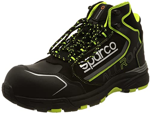 Sparco TEAMWORK Zapato de seguridad de trabajo - Alto para hombre y mujer - Allroad H - S3 SRC, negro, 43 EU