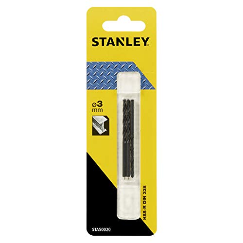 STANLEY STA50020-QZ - 3 Brocas HSS-R laminadas para metal ø 3mm