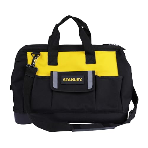 STANLEY STST1-72335 Bolsa Portaherramientas, Compartimento laptop, Respaldo acolchado, Color Negro/ Amarillo, 35 x 44 x 16 cm