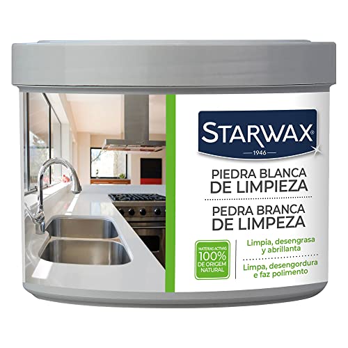 Starwax Piedra blanca de limpieza multiusos - 100 % de origen natural - Limpia, desengrasa y abrillanta