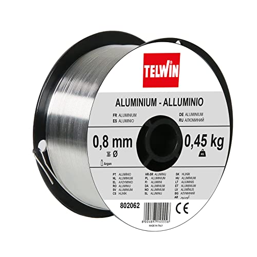 Telwin 802062 - Bobina de hilo aluminio Ø 0,8 (0,45 kg), Gris