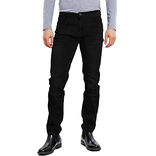 Toocool - Jeans Hombre Pantalones Regular Fit Denim Cintura Regular 4 Estaciones LE-2487, 2485 Negro, 52