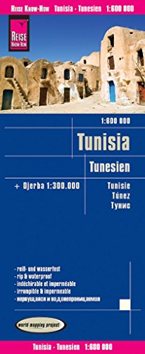 Túnez 1:600.000 impermeable: world mapping project, reiß- und wasserfest (Tunisia (1:600.000) with Djerba (1:300.000))