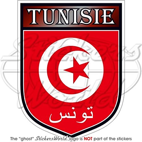 Tunisia Tunisie Túnez escudo 100 mm (4 pulg.) vinilo pegatina, Skin