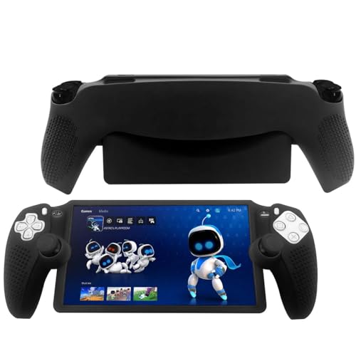 Vanrain Funda para Sony PS5 Playstation Portal, Carcasa Protectora de Silicona esmerilada, Funda Protectora Antiarañazos y amortiguadora, Negro