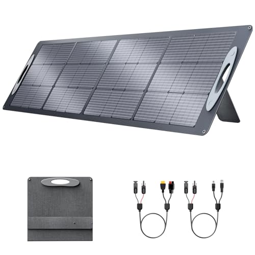 VDL Paneles solares plegables 200W, cargadores solares monocristalinos de 20V, módulos solares con Multi-Contact 4, para Central eléctrica portátil y adecuados para exteriores, camping y autocaravanas