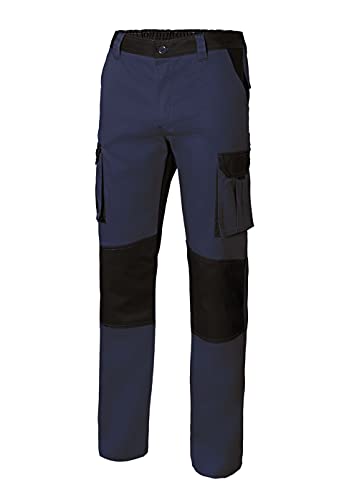 VELILLA 103020B; Pantalón Bicolor Multibolsillos; Color Azul Navy y Negro; Talla 34