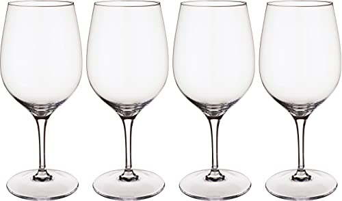 Villeroy & Boch - Entrée copa de vino tinto, set de 4 unidades, 480 ml, vidrio de cristal, transparente