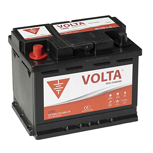 Volta baterías Bateria de Coche Standard 60Ah 480A - Borne +Izq - Medidas Largo 242 x Ancho 175 x Alto 190 mm con 2 años de Garantía - Fabricación Europea. Automóvil de turismo