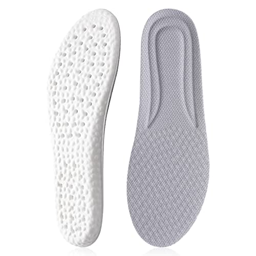 WLLHYF 1 par de plantillas de espuma viscoelástica para zapatos, plantillas deportivas con soporte de arco de absorción de impacto para aliviar el dolor de pies para niños (Grau 22cm EU35)