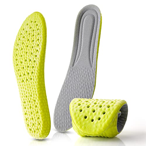 WLLHYF 1 par de plantillas de zapatos de espuma viscoelástica para evitar el olor de los pies, absorción de golpes, plantillas deportivas de repuesto suaves para hombres y mujeres (28,5 cm)