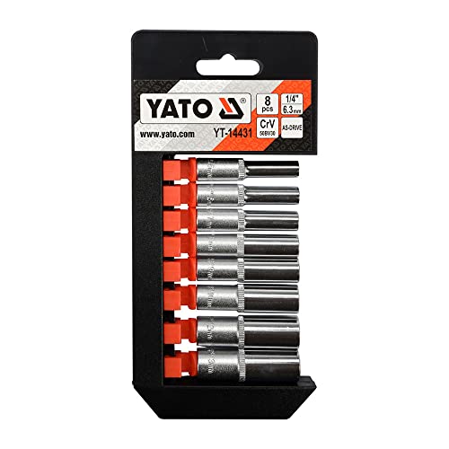 Yato YT-14431 - Socket set 1/4", 8pcs