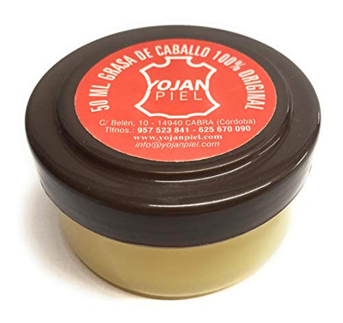 YOJAN PIEL | Grasa De Caballo Original España | Crema para Zapatos y Bolsos de Piel | Nutre y Evita Grietas | Indicada Para Botas de Fútbol | Cuida las Pieles y el Cuero