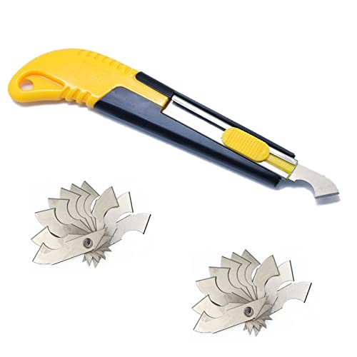 Zaky 1 cortador de acrílico y 20 piezas de cuchillas de plástico herramienta de corte multiusos cortador con cuchilla de corte
