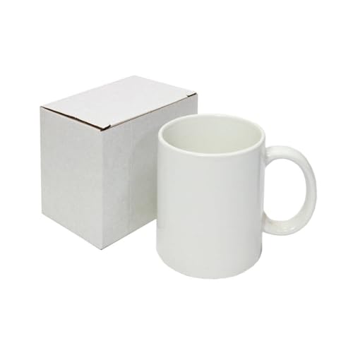 Zediart - Pack 36 tazas de cerámica blancas calidad (AAA) para sublimación | 12 oz 350 ml | Aptas para lavavajillas