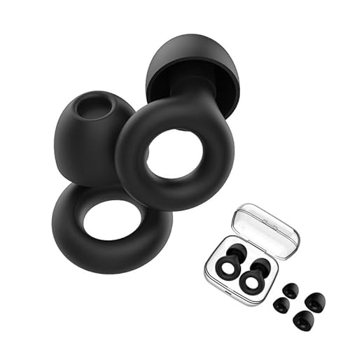 1PAR Loop earplugs Tapones de oidos para la reducción y cancelación del ruido-Protección auditiva para dormir-antironquidos y combatir la sensibilidad al ruido - almohadillas en S/M/L SNR 25db