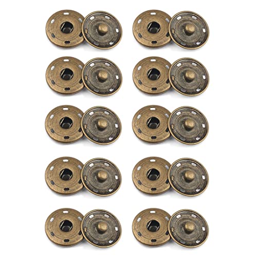 20 Piezas Botones Presión Metalicos Corchetes Presion Metal Artesanía Botones Automáticos 21mm para Ropa Jeans Bolsos