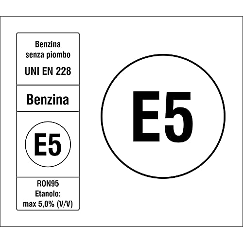 4R Quattroerre.it 6209 Adhesivo Sigla Combustible E5 Gasolina 2018, 7,5 x 6,5 cm