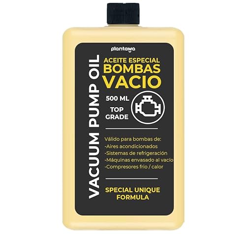 Aceite para Bomba de Vacío,Aceite Máquina de Vacío,Universal Valido para Todas las Bombas,500 ml,Aire Acondicionado,Aceite Especial Bomba de Vacío,Bombas Rotativas Paletas,Bombas Compuertas,Lóbulos