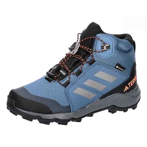 adidas Terrex Mid Gore-tex Hiking Shoes, Zapatillas Unisex niños, Wonder Steel Grey Three Impact Orange, 36 EU