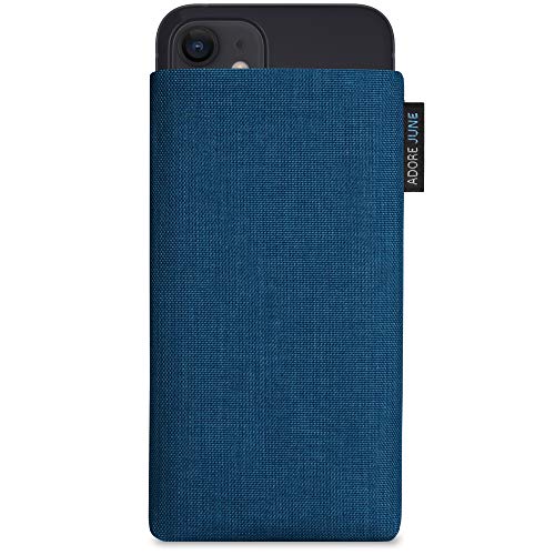 Adore June Classic Azul-Océano Funda Compatible con iPhone 13 Mini/iPhone 12 Mini, Material Resistente Efecto Limpiador de Pantalla