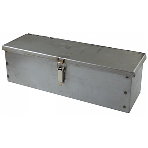 Ama Caja de herramientas vacía: caja de herramientas de chapa, capacidad 2,5 litros, medidas 300x90x95 mm