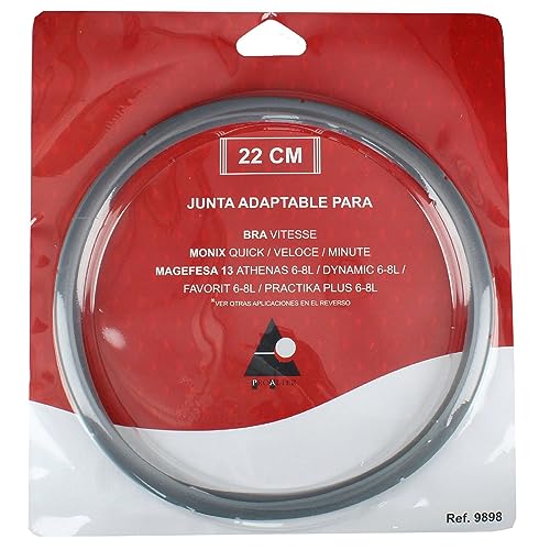 Anakel Home Repuesto Junta Tapa Olla Compatible con Olla Express Bra Vitesse, Magefesa Favorit, Monix Quick, Masterpro, Orbegozo... | Para Modelos Fabricados Después de 2013, Ø22cm