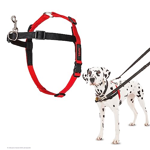 Arnés de control frontal HALTI - Para evitar que tu perro tire de la correa, Ajustable, Ligero y Fácil de Usar. Adiestramiento canino antitirones Arnés para perros medianos (Talla M)