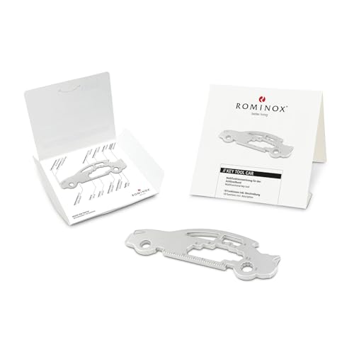 Artículo de regalo: ROMINOX Key Tool // Auto/Car, 18 funciones, llavero Keytool, llavero para carro de la compra, multiherramienta de acero inoxidable + descripción de la función, herramienta