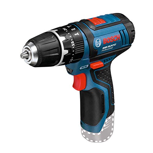 Bosch Professional 12V System GSB 12V-15 - Taladro percutor a batería (30 Nm, 1300 rpm, sin batería, en caja)