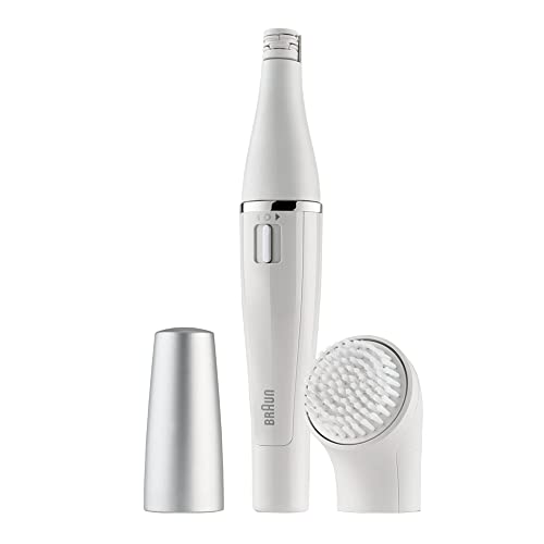 Braun FaceSpa 810 Sistema De Cepillo De Limpieza Y Depilación Facial: Elimina El Vello Y Limpia La Piel Del Rostro Más 2 Pilas Adicionales