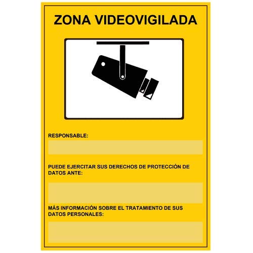 Cartel de cámaras de seguridad CCTV LOPD