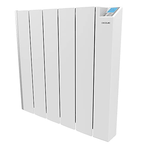 Cecotec Radiador Eléctrico Bajo Consumo ReadyWarm 6000 Thermal Ceramic Connected. 6 Elementos, 1500 W, Aluminio Fundido, Control Wifi, 4 Modos, Temporizador, IPX4, 20 m2