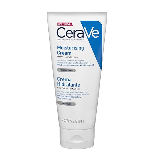 CeraVe Crema Hidratante Para Piel Seca Y Muy Seca, Almond, 177 Mililitro