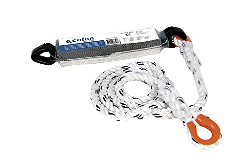 Cofan Absorbedor de Energía | Con Cuerda de Seguridad de 1,5 m | Color Blanco