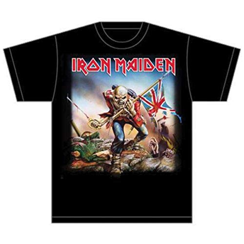 Collectors Mine - Camiseta de Iron Maiden con cuello redondo de manga corta para hombre, color negro, talla XL
