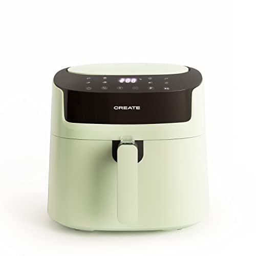 CREATE/FRYER PRO LARGE/Freidora de aire sin Aceite 6,2L Verde / 8 programas automáticos, selector de temperatura 40-200°, 1800W