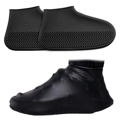 Cubrezapatos Impermeable de Silicona, Fundas Impermeables para Zapatos Reutilizables Antideslizantes Cubrezapatillas, Waterproof Shoe de Ciclismo para Lluvia, Día de Nieve, Caminos Fangosos