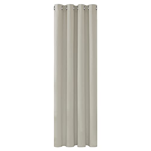 Deconovo Cortinas para Ventanas de Habitación Moderna, Térmicas Aislantes Luz Decoración, con Ojales, 132x183 cm(Ancho x Alto), Beige Claro, 1 Pieza