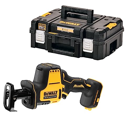 DEWALT DCS369NT-XJ - Mini-Sierra Sable XR 18V, Motor sin escobillas, En caja TSTAK, Sin Batería ni Cargador