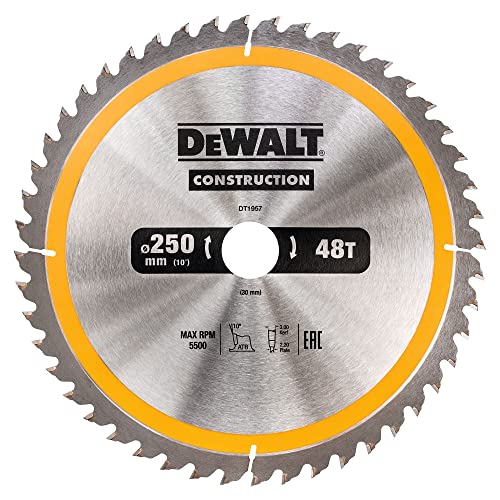 DEWALT DT1957-QZ - Hoja para sierra circular estacionaria 250x30mm 24D ATB +10º