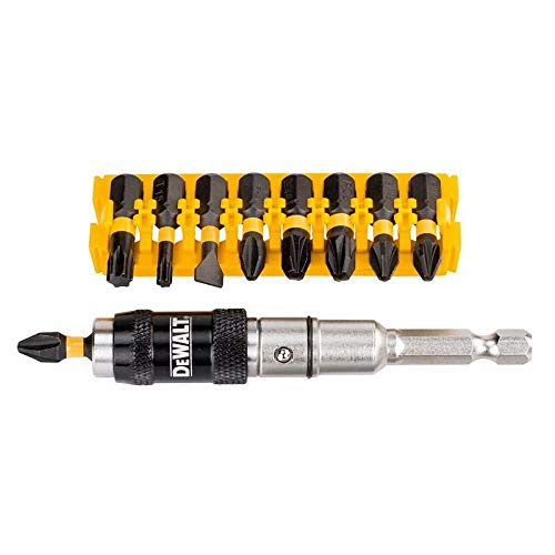 DeWalt DT70518T-QZ DT70518T-QZ-Juego de 10 Piezas para atornillar Puntas Impact Torsion de 25mm: Pl6, T15, T30 x1, Ph2, Pz3, Pz2 x2, portapuntas pivotante, Arándano